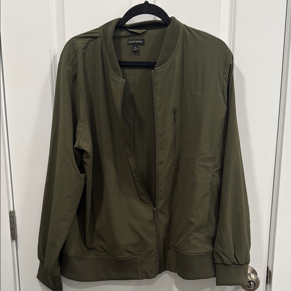 Banana Republic Green Bomber Jacket Military-Inspired